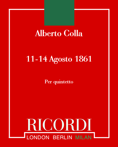 11-14 Agosto 1861 — Alberto Colla