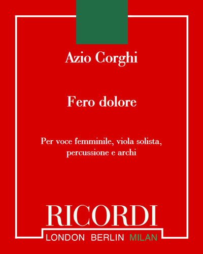 Fero dolore - Cantata drammatica — Azio Corghi