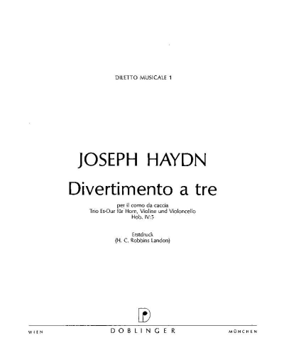Divertimento à tre, Hob. IV:5 — Joseph Haydn