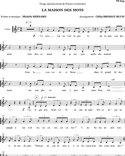 La maison des mots - choir part — Michèle Bernard
