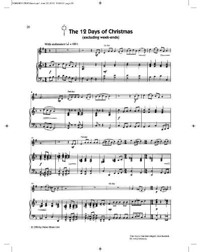 The 12 Days of Christmas (excluding week-ends) — Pam Wedgwood