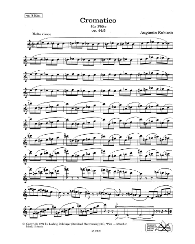 Cromatico, op. 44/5 — Augustin Kubizek