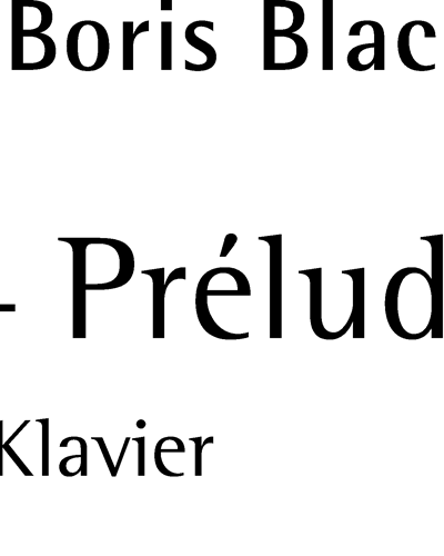 Twenty-four Preludes, op. 28 — Boris Blacher