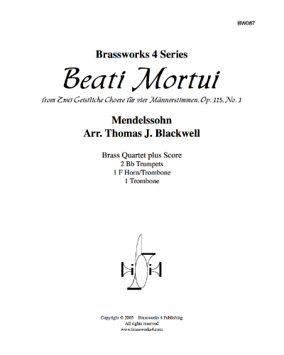 Beati Mortui, op. 115 No. 1 — Felix Mendelssohn Bartholdy