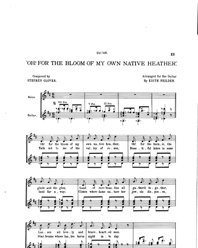 Oh for the Bloom of My Own Native Heather — Stephen Glover