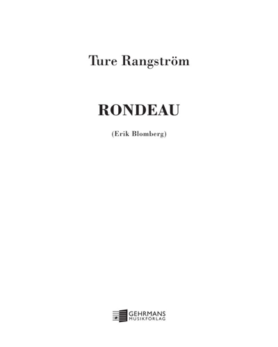 Rondeau — Ture Rangström
