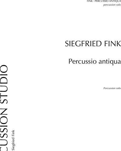 Percussio Antiqua — 齐格弗里德·芬克