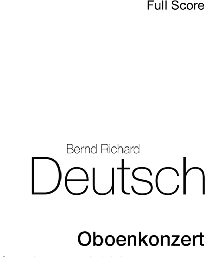Oboe Concerto — Bernd Richard Deutsch