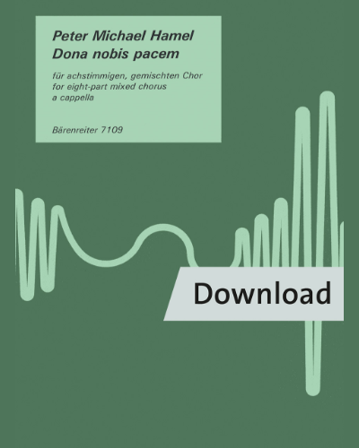 Dona nobis pacem für achtstimmigen, gemischten Chor a capella — Peter Michael Hamel