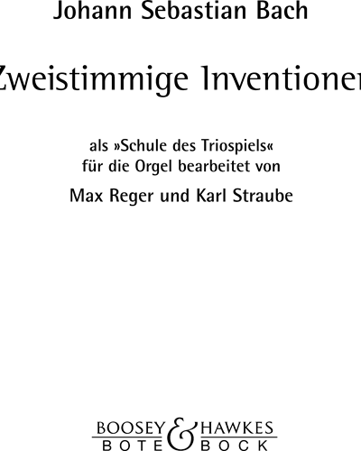 Two-Part Inventions, BWV 772-786 — 巴赫