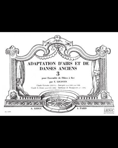 Adaptation d'airs et de danses anciens, Vol. 3 — Françoise Ligistin