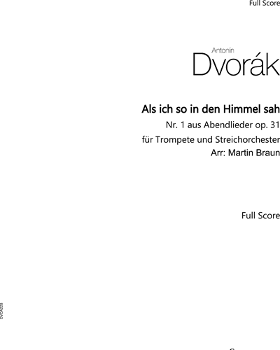 Als ich so in den Himmel sah — Antonín Dvořák