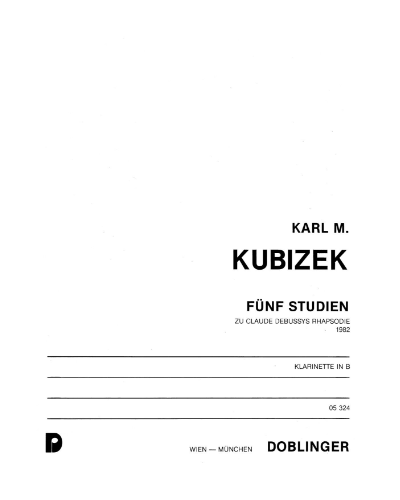 Five Studies on Debussy's 'Rhapsody No. 1' — Karl Maria Kubizek