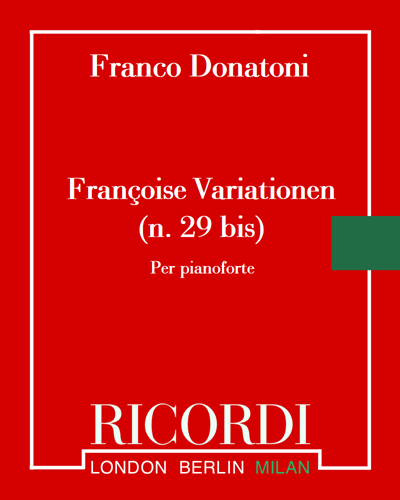 Françoise Variationen (No. 29 bis) — 弗兰科·多纳托尼
