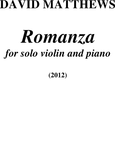 Romanza, op. 119 — David Matthews