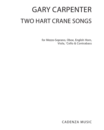 Two Hart Crane Songs — Gary Carpenter