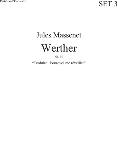 Pourquoi me réveiller? — Jules Massenet