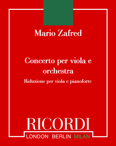 Concerto for Viola and Orchestra — Mario Zafred