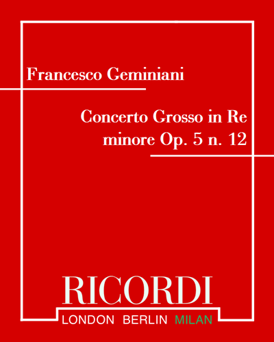 Concerto Grosso in D minor, op. 5 No. 12 'Follia' — Francesco Geminiani