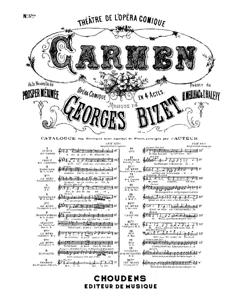 Habanera (No. 5a from 'Carmen') — 比才