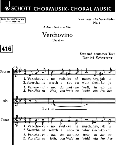 Vier russische Volkslieder — Daniel Schertzer
