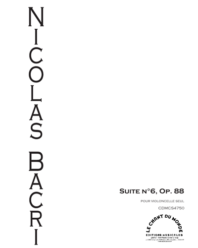 Suite No. 6, op. 88 — Nicolas Bacri