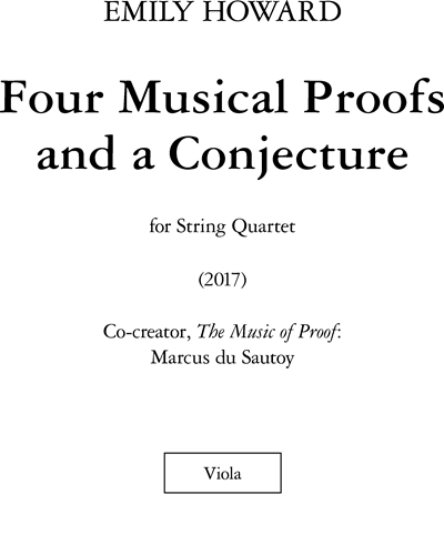 Four Musical Proofs and a Conjecture — 巴特·霍华德