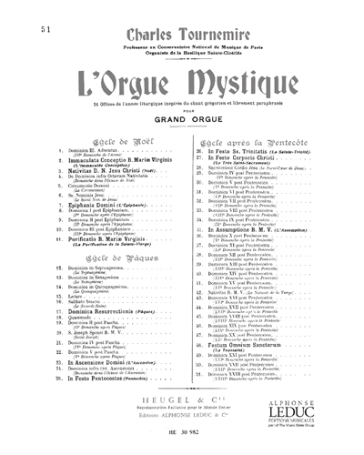 Dominica XXIII post Pentecosten, op. 57 — 夏尔·图尔内米尔