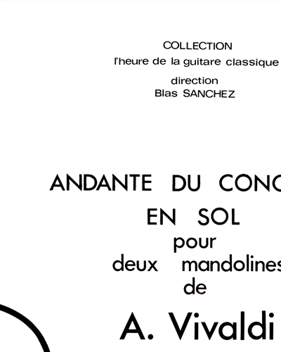 Andante Du Concerto En Sol — 维瓦尔第