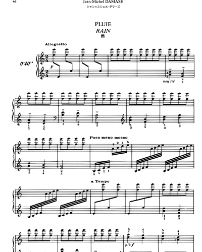 Rain — Jean-Michel Damase