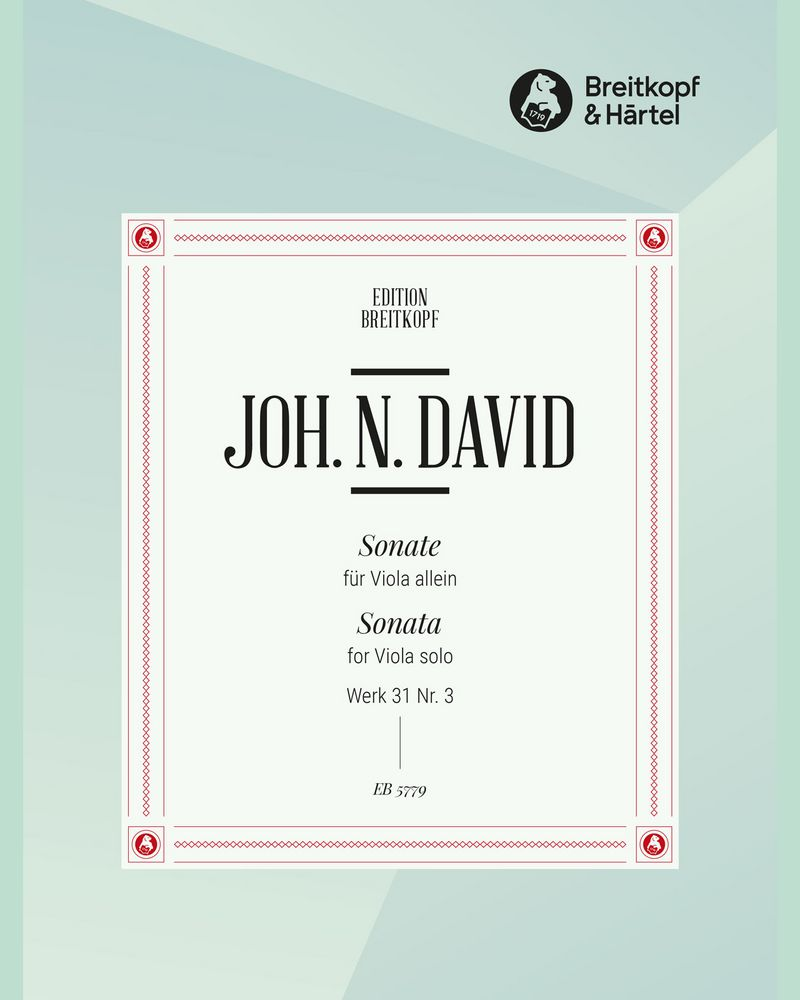 Sonate für Viola allein Werk 31 Nr. 3 — Johann Nepomuk David
