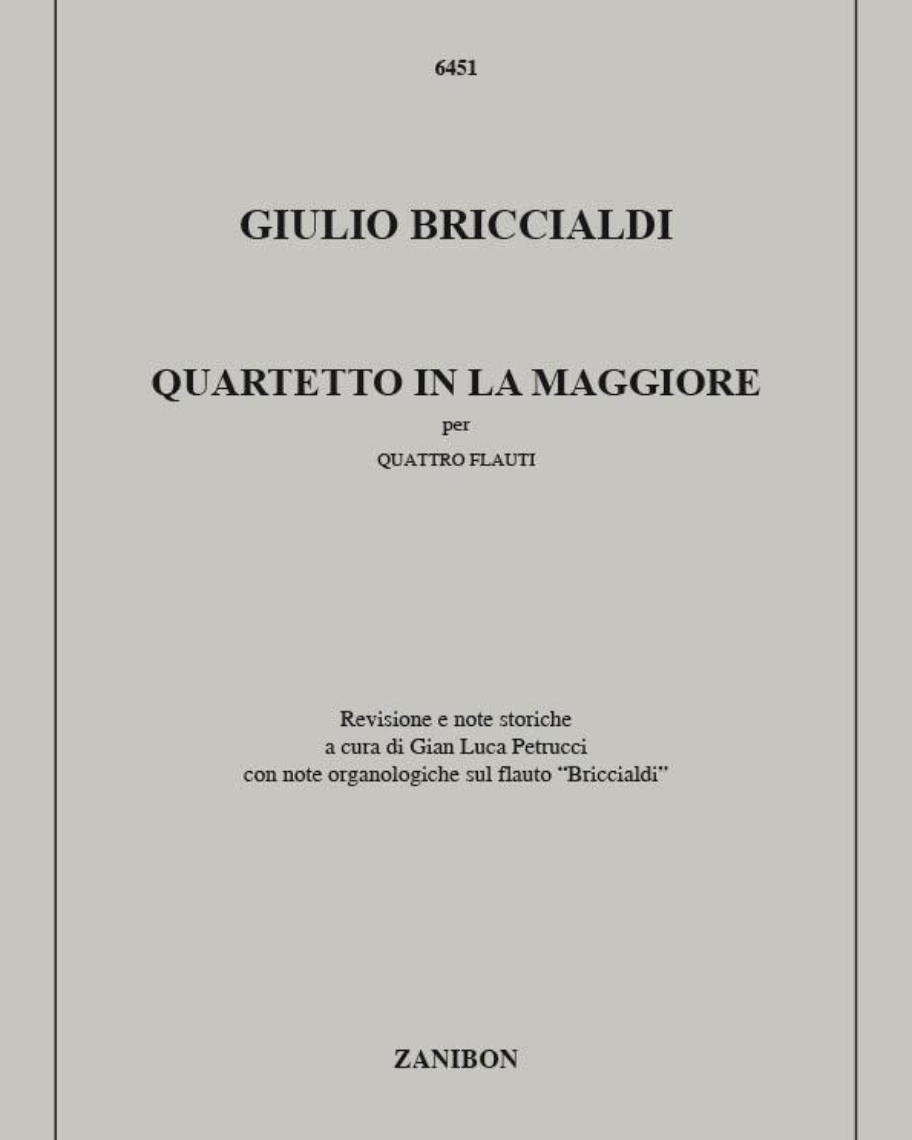 Quartetto in La maggiore — Giulio Briccialdi