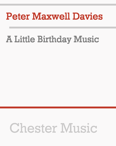 A Little Birthday Music — 马克斯韦尔·戴维斯