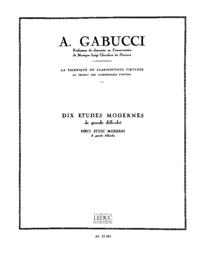 Ten Études modernes de grande difficulté — Agostino Gabucci