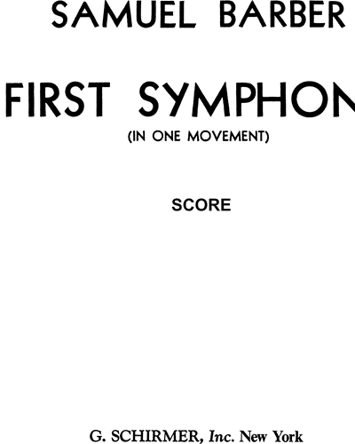 Symphony No. 1 in One Movement, op. 9 — 巴伯