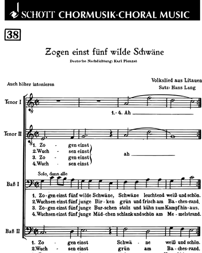 Zogen einst fünf wilde Schwäne — Hans Lang