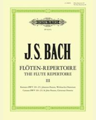 The Flute Repertoire Vol.3 — 巴赫