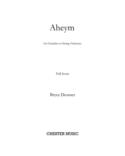 Aheym — 布莱斯·戴斯纳