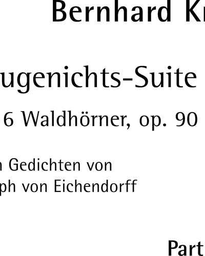 Taugenichts-Suite, op. 90 — Bernhard Krol