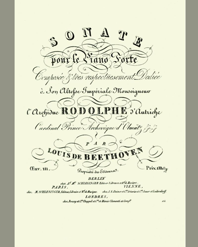 Piano Sonata, op. 111 [Schlesinger Edition] — 贝多芬