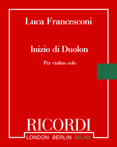Inizio di Duolon — Luca Francesconi