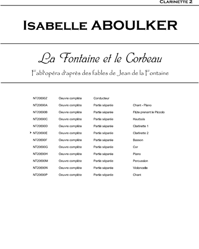 La Fontaine et le Corbeau — Isabelle Aboulker