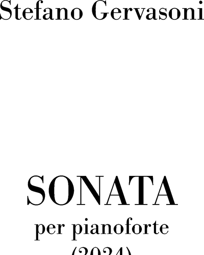 Sonata — Stefano Gervasoni