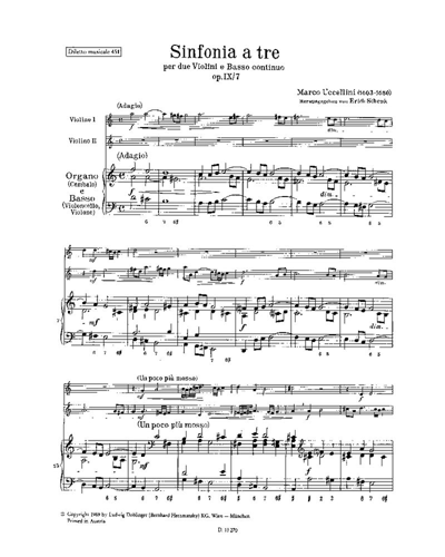 Sinfonia a Tre in D major, op. 9/7 — Marco Uccellini