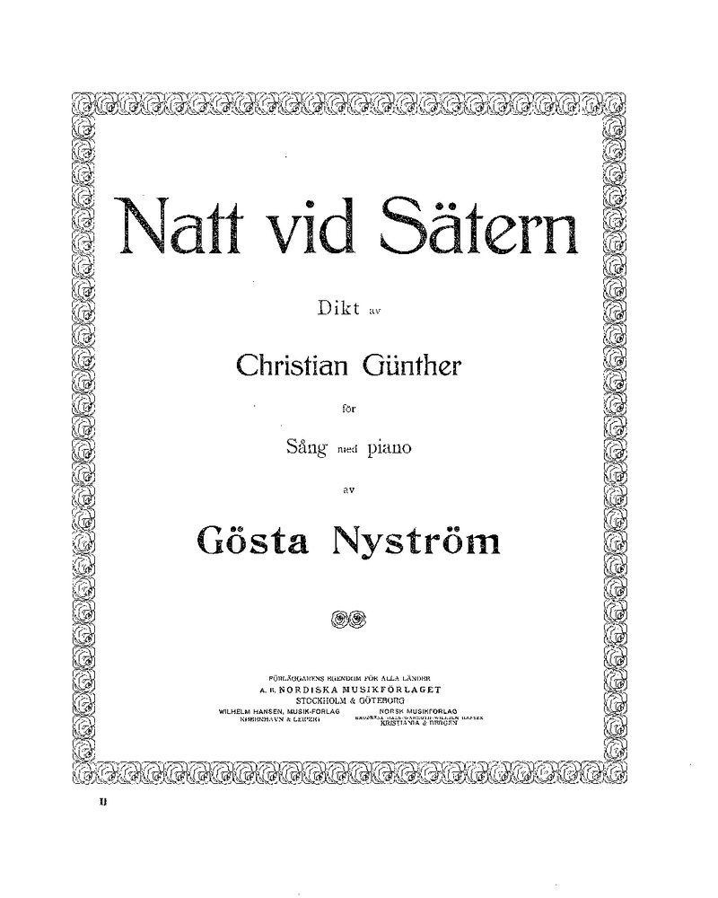 Night by the Mountain Meadows — Gösta Nystroem