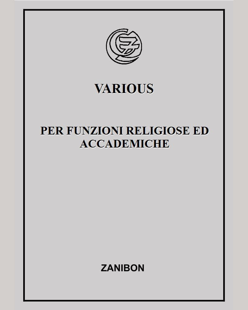 Per funzioni religiose ed accademiche — 合集