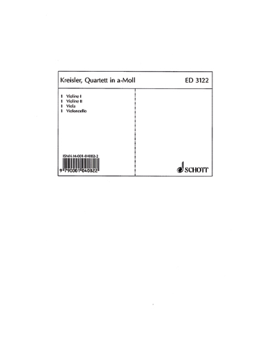 String Quartet in A minor — 克莱斯勒