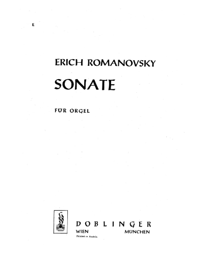 Sonata — Erich Romanovsky