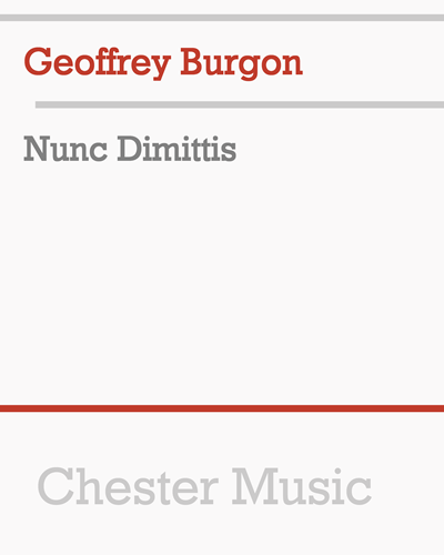 Nunc Dimittis — Geoffrey Burgon
