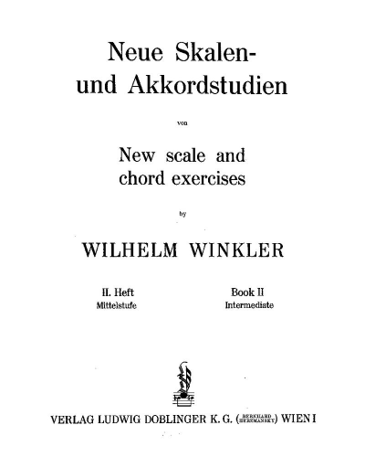 New Scale and Chord Studies, Vol. 2 — Wilhelm Winkler